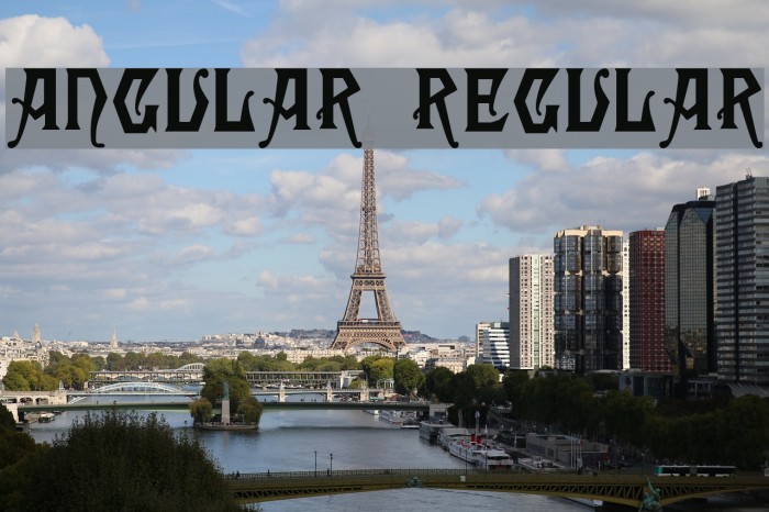 Angular Regular Font examples
