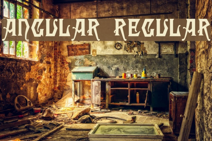 Angular Regular Font examples