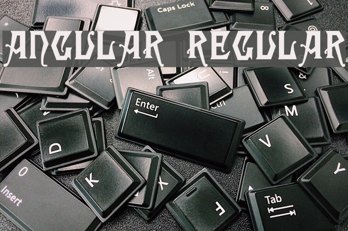 Angular Regular Font examples