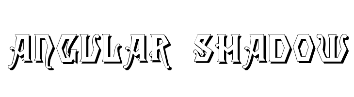 Angular Shadow Font