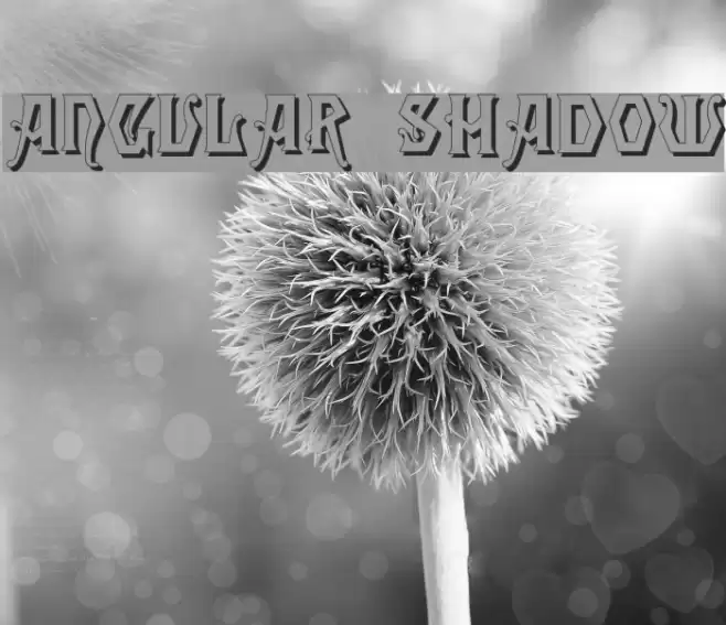 Angular Shadow Font examples