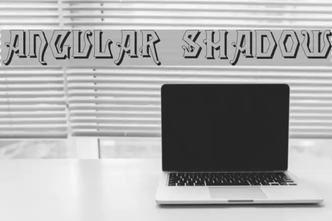 Angular Shadow Font examples