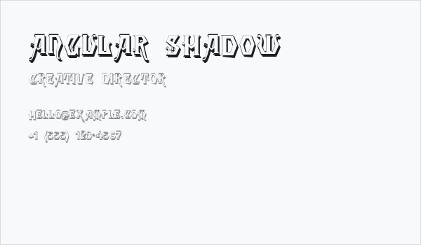 Angular Shadow Business Card