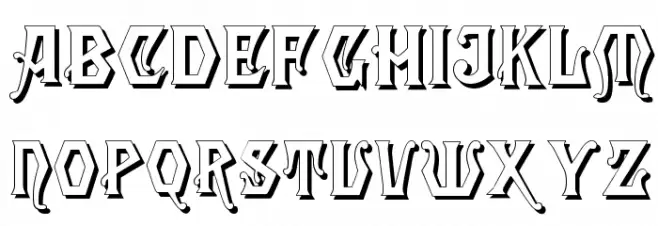 Angular Shadow 字体 小写