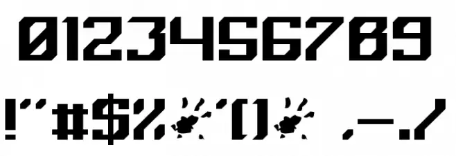 Angular Font OTHER CHARS