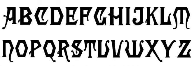 Angular Schriftart Kleinbuchstaben