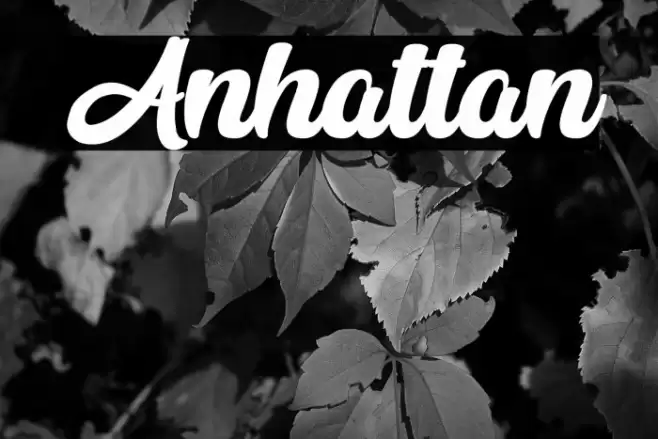 Anhattan Шрифта examples