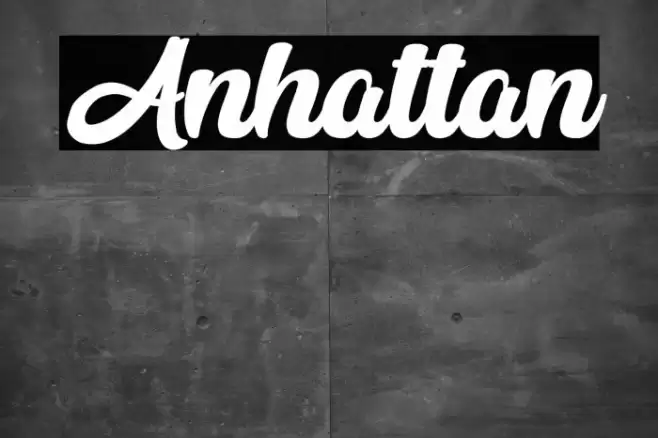 Anhattan Шрифта examples