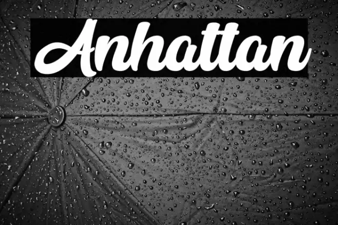 Anhattan Шрифта examples