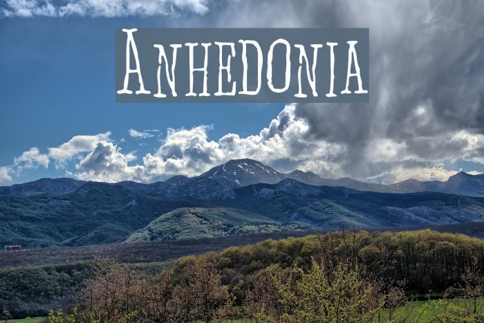 Anhedonia Font examples