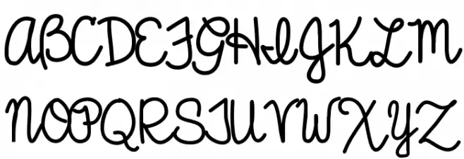 AniBeatriceCursive Schriftart Groß