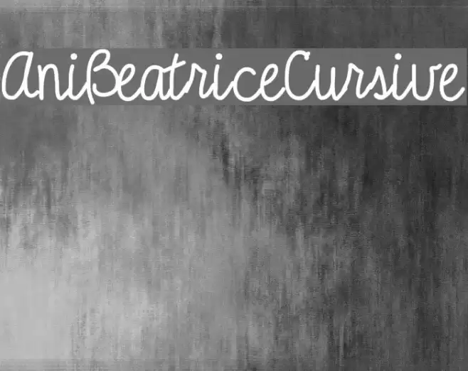 AniBeatriceCursive Font examples