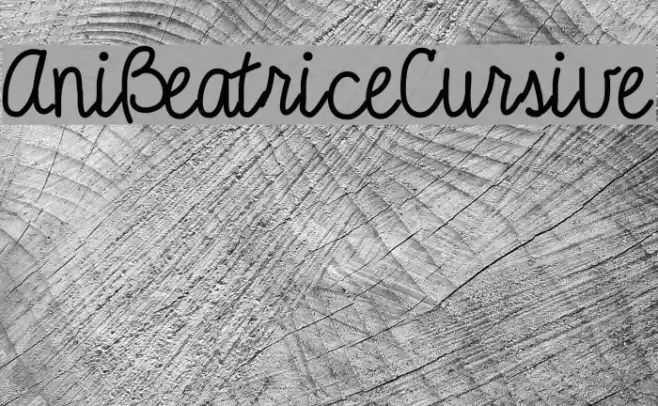 AniBeatriceCursive Font examples