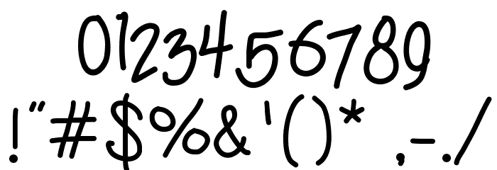 AniHappyDays Font OTHER CHARS