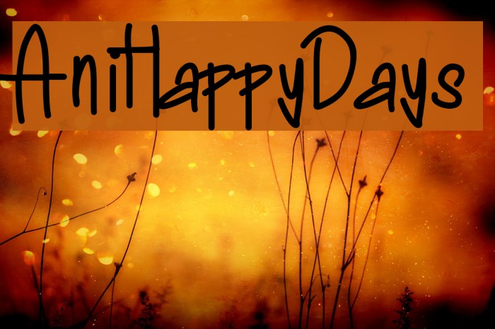 AniHappyDays Font examples