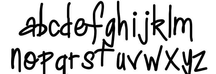 AniHappyDays Font LOWERCASE