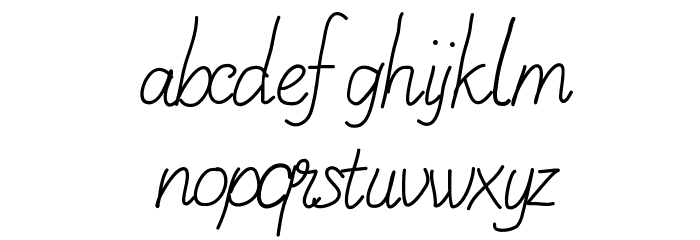 AniLazyDay Font LOWERCASE
