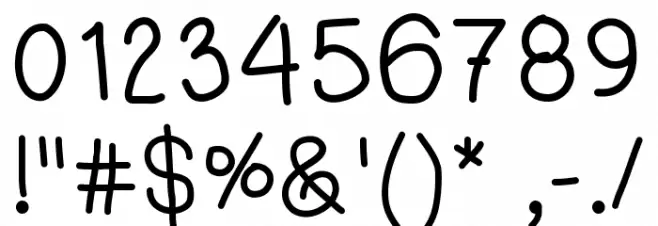 AniLindley Font OTHER CHARS