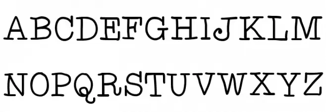 AniTypewriter 字体 大写
