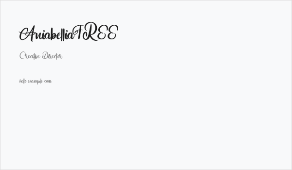 AniabelliaFREE Business Card