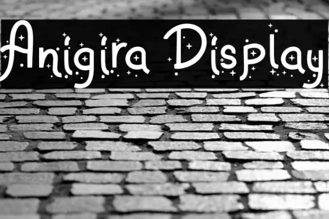 Anigira Display Font examples