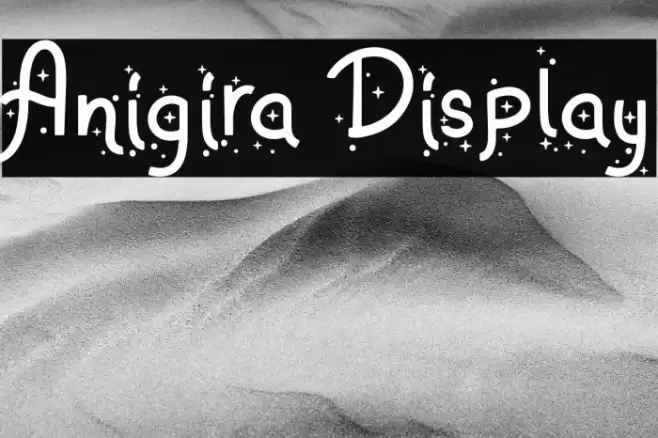 Anigira Display Font examples