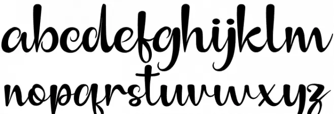 Anilupa Font LOWERCASE