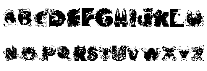 Animal Alphabet II Font LOWERCASE