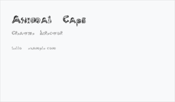 Animal Caps Business Card