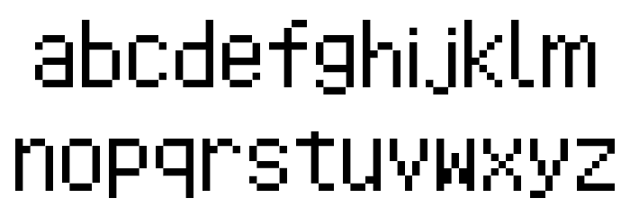 Animal Crossing: Wild World Regular Font LOWERCASE