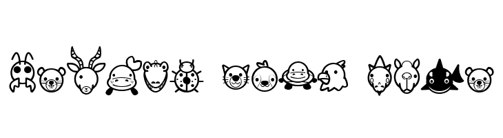 Animal Cute Icon  les polices de caractères gratuit tlcharger