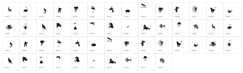 Animal Kingdom Layer Two Regular Character Map