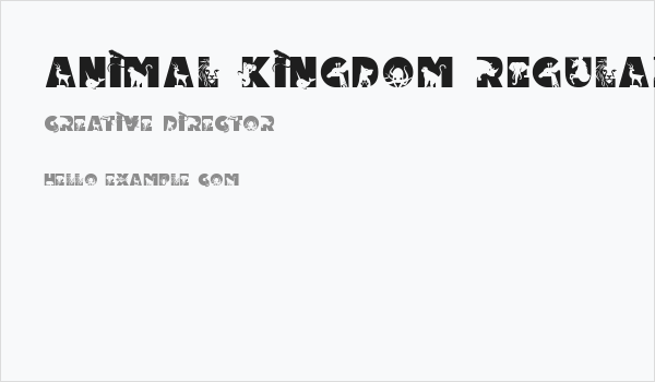 Animal Kingdom Regular Business Card