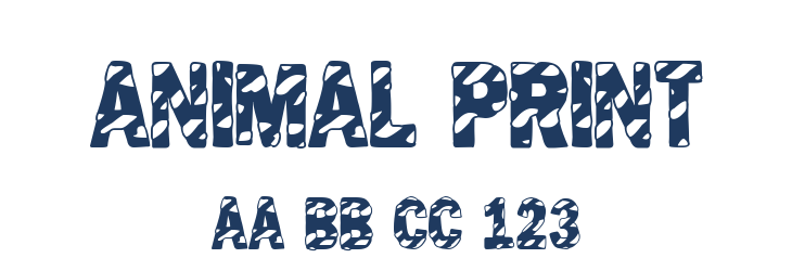 Animal Print Font Preview