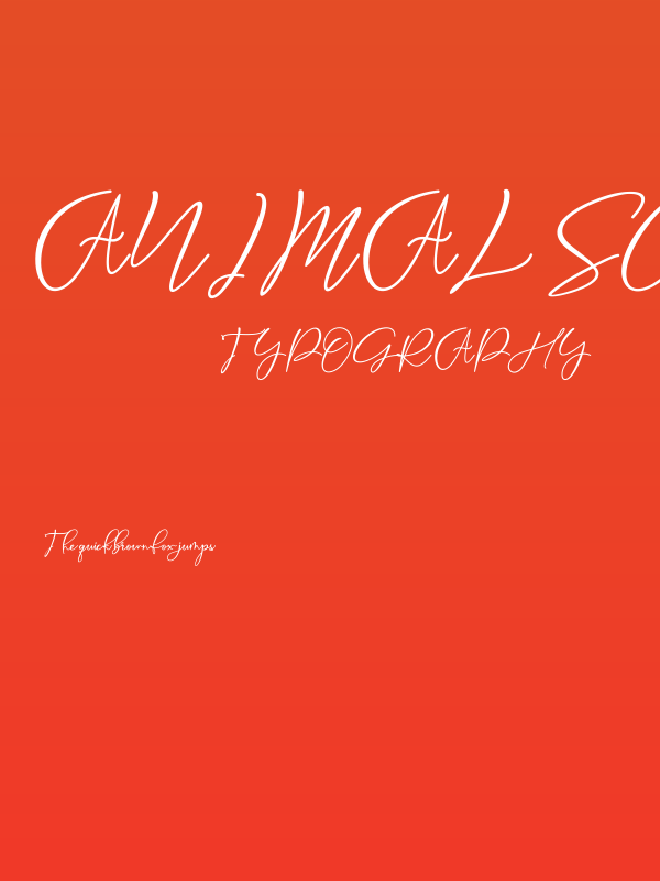 Animal Script Poster