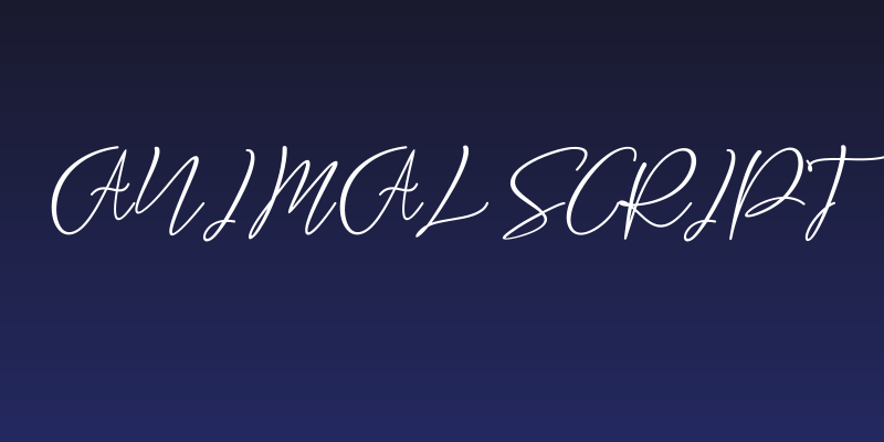 Animal Script Social Header