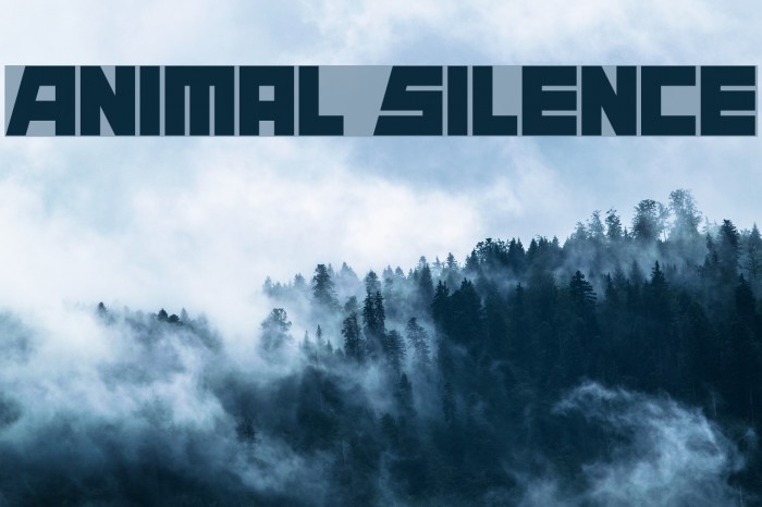Animal Silence Font examples
