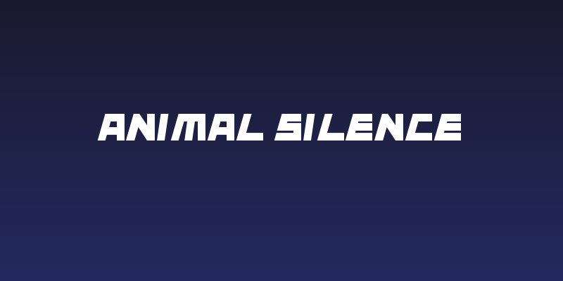 Animal Silence Social Header