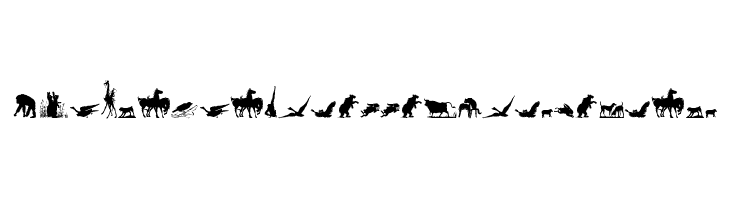 Animal Silhouettes Four Regular  Descarca Fonturi Gratis