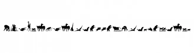 Animal Silhouettes Four Regular  تنزيل الخطوط