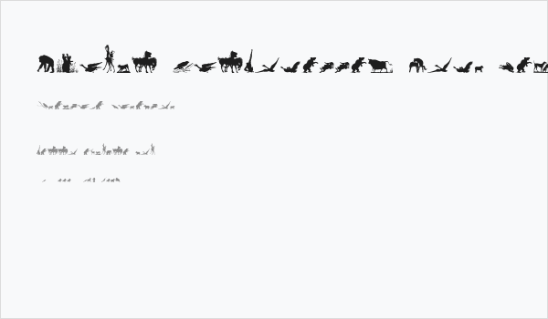 Animal Silhouettes Four Regular Business Card