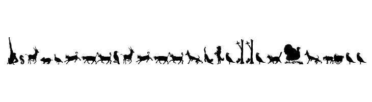 Animal Silhouettes Three फ़ॉन्ट