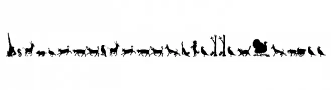 Animal Silhouettes Three  Frei Schriftart Herunterladen