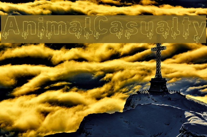 AnimalCasualty Font examples