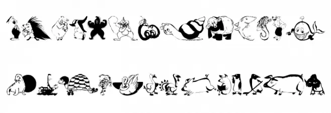 AnimalComedians Шрифта ВЕРХНИЙ