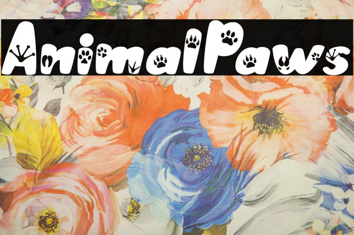 AnimalPaws Font examples