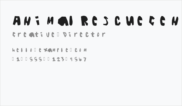 AnimalRescueCenter Business Card