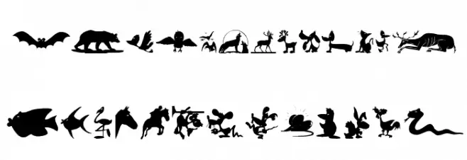 AnimalShadows Font Litere mari