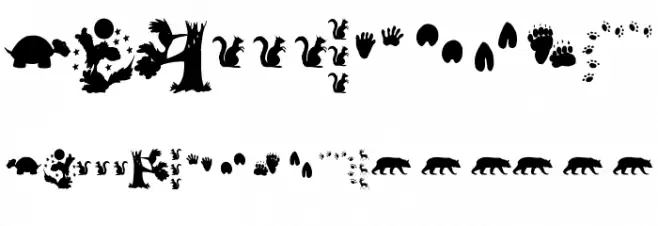 AnimalShadowsDrei Font OTHER CHARS