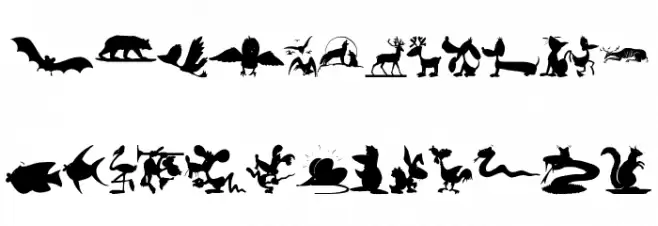 AnimalShadowsDrei Schriftart Groß